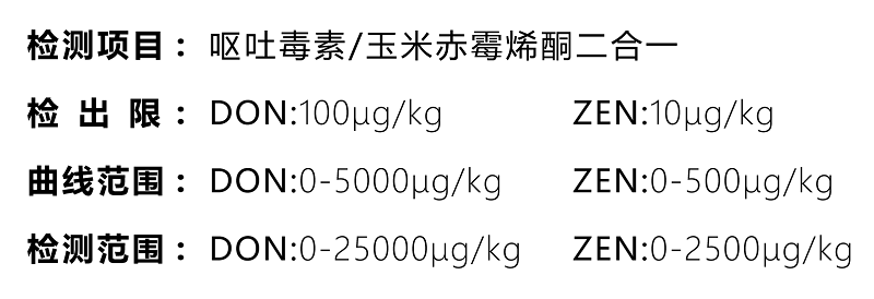 呕吐毒素和玉米赤霉烯酮二合一检测卡检测参数 呕吐毒素和玉米赤霉烯酮二合一检测卡检测参数